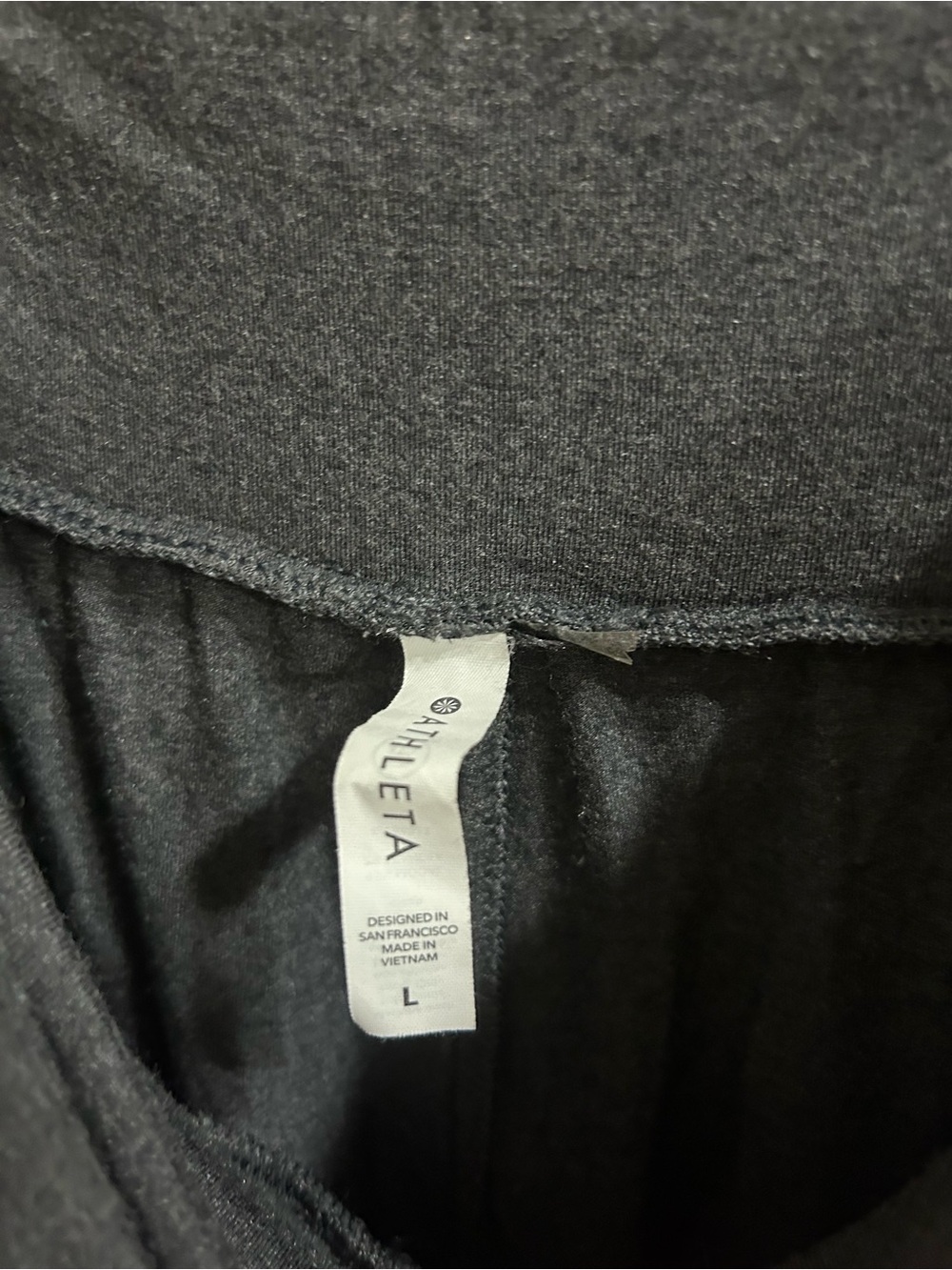 Athleta Release Pant Size L Gray Wide Leg High Waist Drapey Wrap Yoga Athleisure - Picture 4 of 6